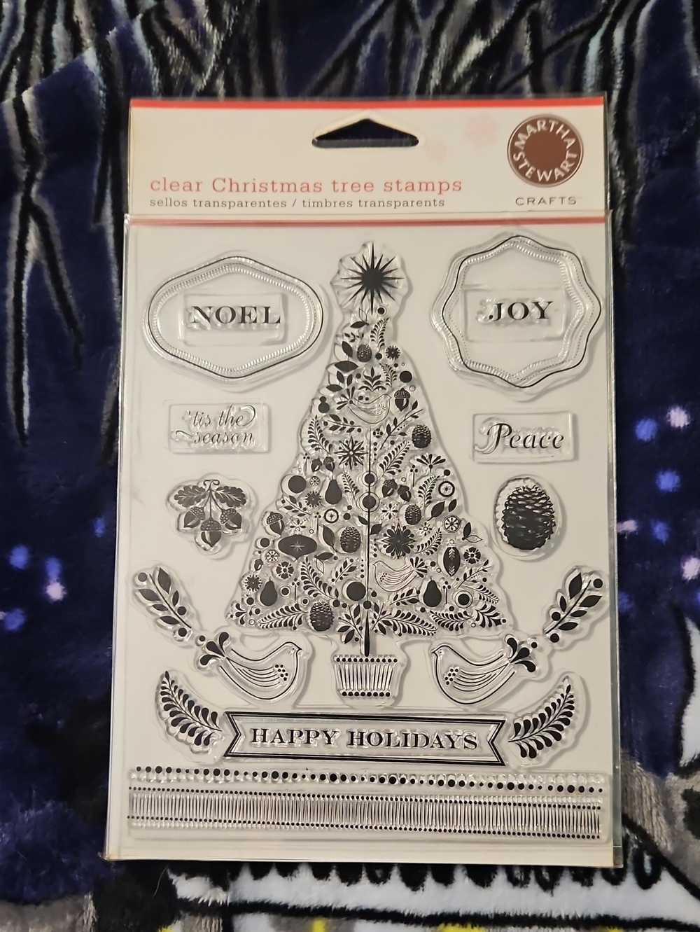 Martha Stewart Clear Christmas Tree Stamp Set -